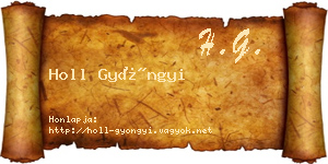 Holl Gyöngyi névjegykártya