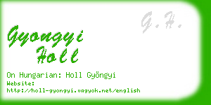 gyongyi holl business card